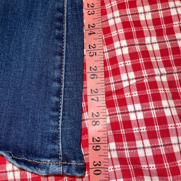 American Eagle Super Hi Rise Flare Blue Denim Jeans High Waisted Size 6 Regular - Picture 10 of 10